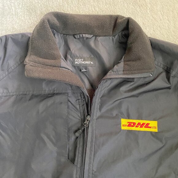 Port Authority Black Pile-Lined Jacket - DHL Embroidery - Size L - Picture 13 of 14